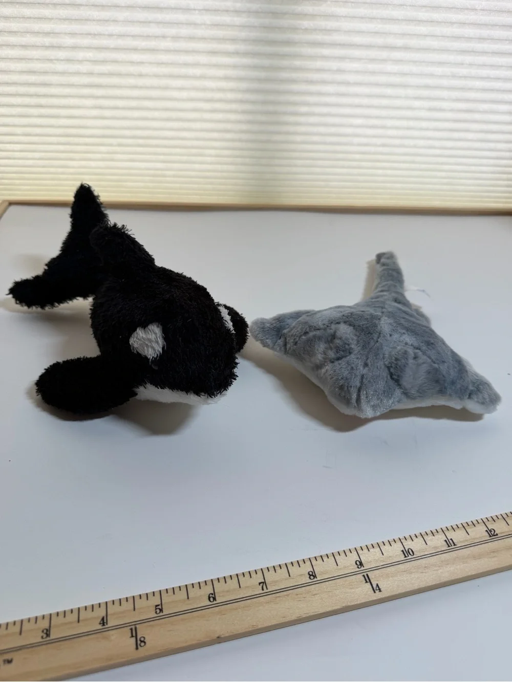 SeaWorld Plush Orca - Black & White and grey plush stingray